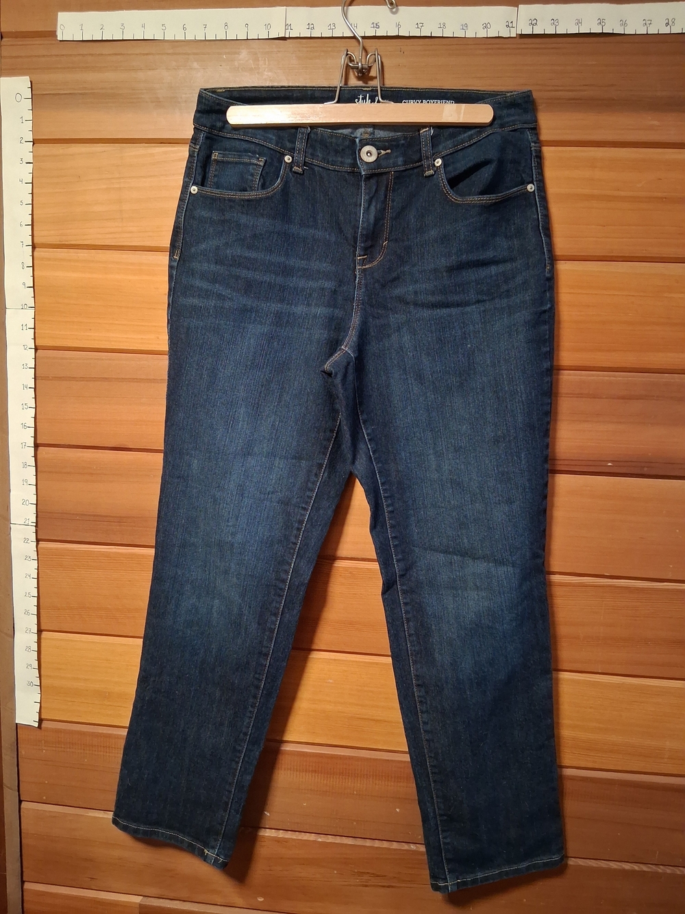 🌞Style & Co. Dark Blue Straight Leg Jeans- Curvy Boyfriend